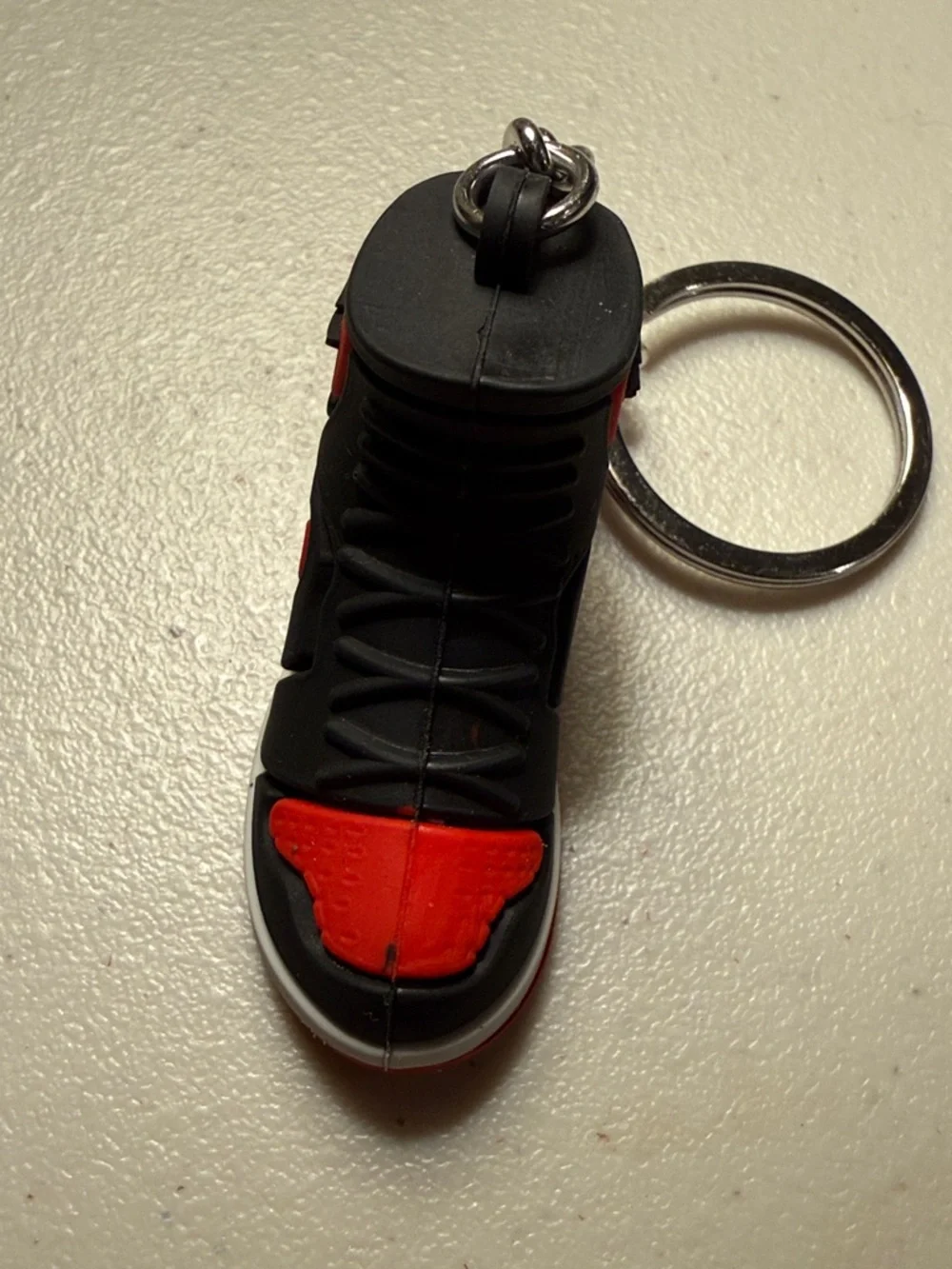 Nike Air Jordan 1 Style Keychain Shoe - Black & Red